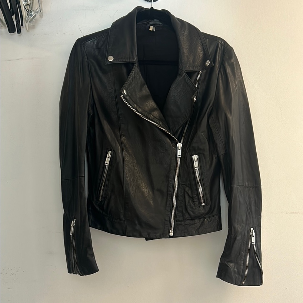 Black Leather Biker Jacket